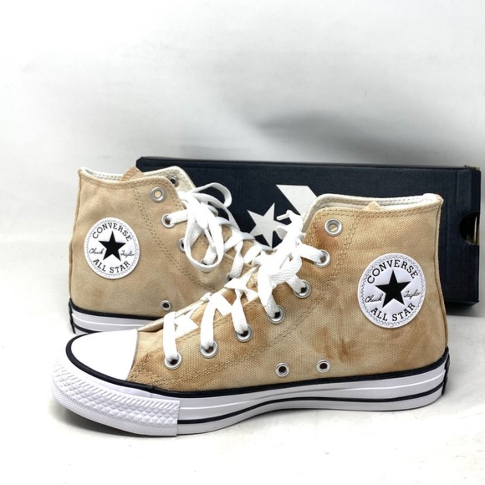 Converse Chuck Taylor High Top Shoes For Men White Oat Canvas Sneakers A04960F - Picture 9 of 10